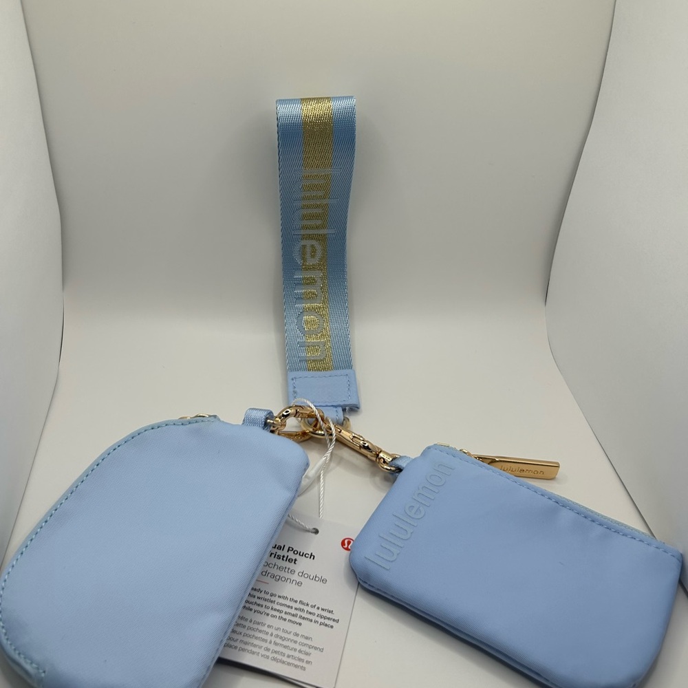 Lululemon Dual Pouch Wristlet | Light Blue Organizer Bag NWT Free Ship